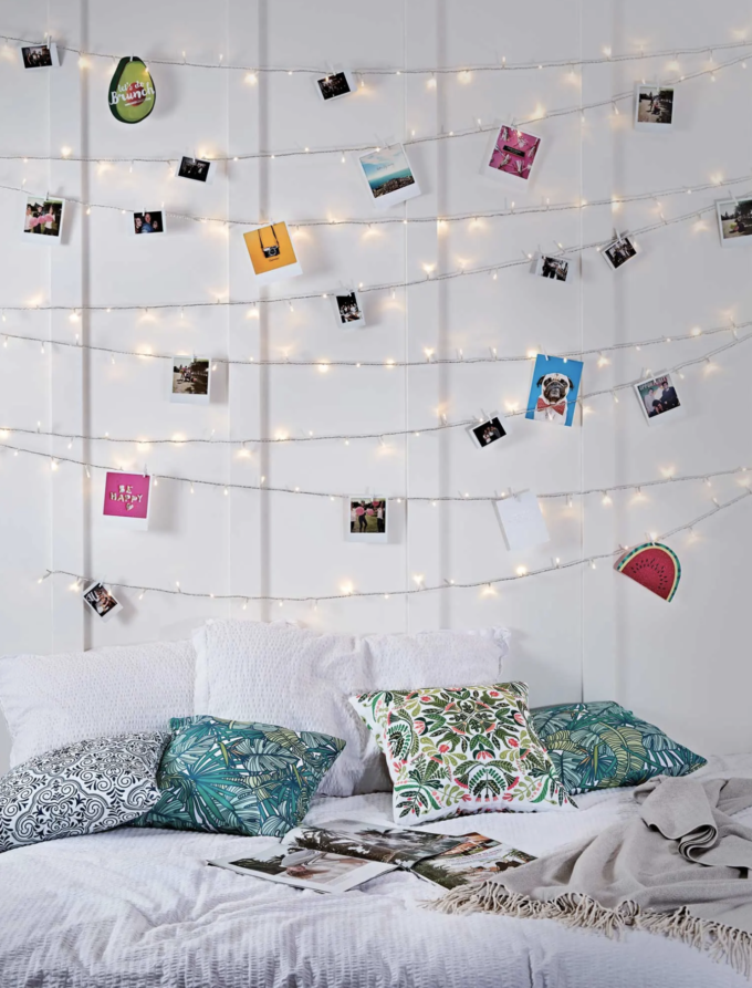 Fairy Light Wall DIY Card Holder